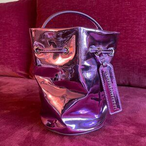 Brandon Blackwood Kamal Bucket Bag – Purple Metallic Mirror